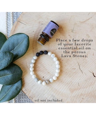 Lava Rock Bracelet Essential Oil Bracelet - Handmade in The USA - Lava Stone Bracelet for Women - Oil Diffuser Lava Rock - Ar...