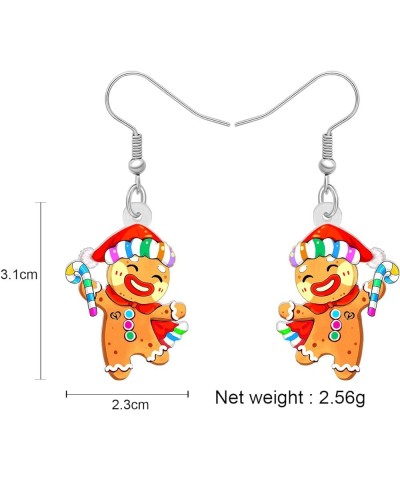 Acrylic Christmas Snowman Earrings Dangle Gingerbread Jewelry Hypoallergenic for Women Teen Girls Friends Gifts Charms Ginger...