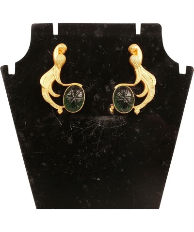 Indian Bollywood Artistic large stud designer Earrings jewelry in Gold or Silver Tone For Women. DJ98 Green $11.59 Earrings