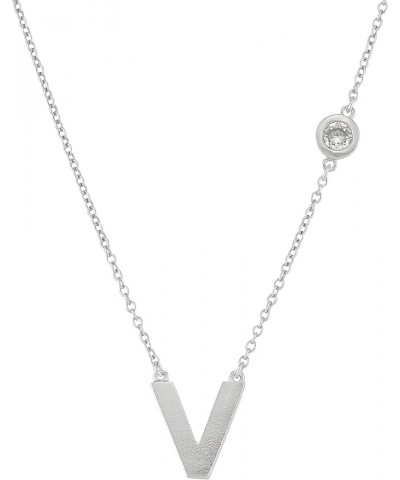 'What'S in a Name' Initial Pendant Necklace in Sterling Silver, 16" + 2 V $27.50 Necklaces