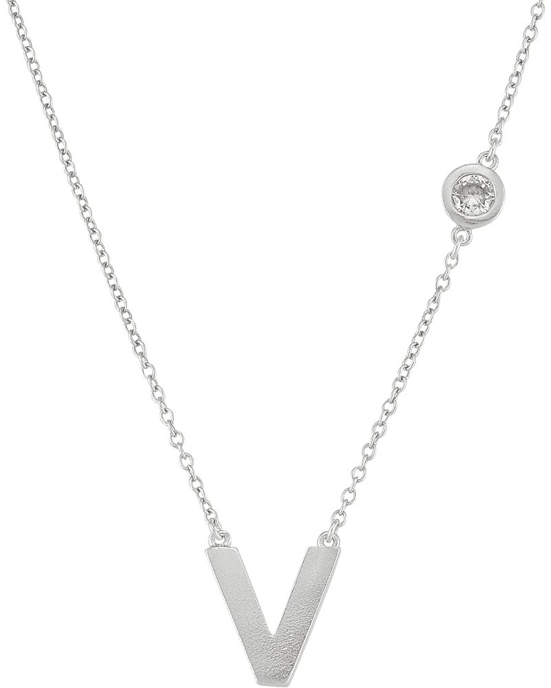 'What'S in a Name' Initial Pendant Necklace in Sterling Silver, 16" + 2 V $27.50 Necklaces