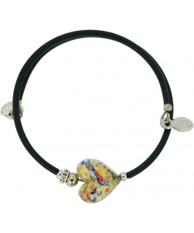 GlassOfVenice Murano Glass Venetian Glamour Heart Bracelet - Multicolor Confetti $24.48 Bracelets