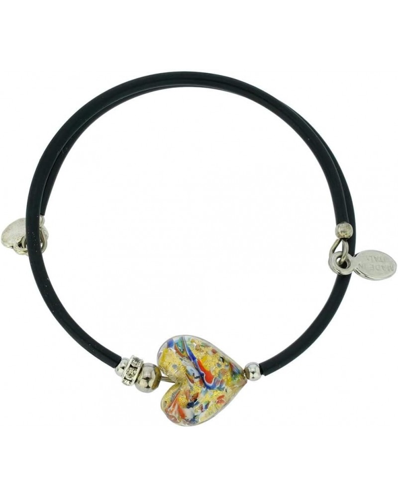 GlassOfVenice Murano Glass Venetian Glamour Heart Bracelet - Multicolor Confetti $24.48 Bracelets