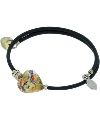 GlassOfVenice Murano Glass Venetian Glamour Heart Bracelet - Multicolor Confetti $24.48 Bracelets