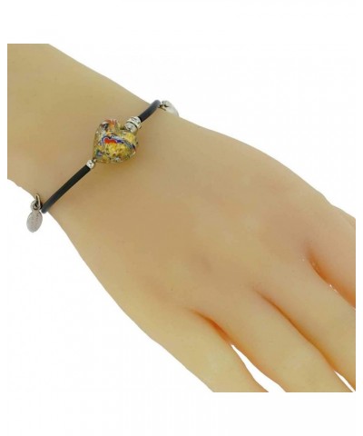 GlassOfVenice Murano Glass Venetian Glamour Heart Bracelet - Multicolor Confetti $24.48 Bracelets