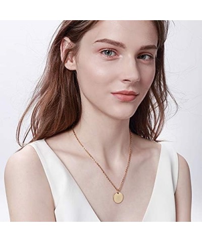 Bohemia Double Gold Layered Chain Necklace Dainty Disc Round Sequin Coin Necklace for Women Simple Choker Jewelry Gift K:Coin...