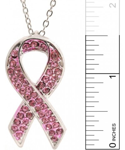 Breast Cancer Awareness Pink Ribbon Necklace $8.66 Necklaces