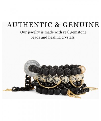 Handmade Beaded Bracelets | Authentic Gemstones and Crystals with Healing Properties | Gold Filled Hardware | Black Chain | M...