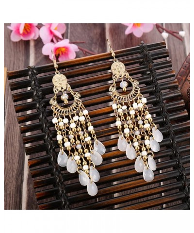 Earring Hoop Stud Drop & Dangle, Drop Earrings High-end Hollow Out Beads Bohemia Style Tassel Women Hook Earrings Dating Jewe...