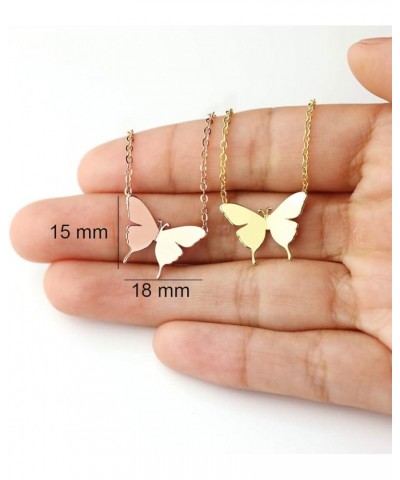 Gold Dainty Initial Necklace 18K Gold Plated Butterfly Pendant Name Necklaces Delicate Everyday Necklace for Women Minimalist...