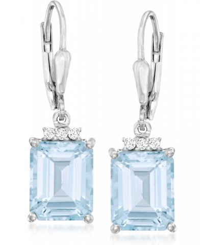 7.75 ct. t.w. Sky Blue Topaz Drop Earrings With .10 ct. t.w. White Topaz in Sterling Silver $46.13 Earrings