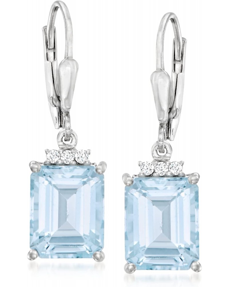 7.75 ct. t.w. Sky Blue Topaz Drop Earrings With .10 ct. t.w. White Topaz in Sterling Silver $46.13 Earrings