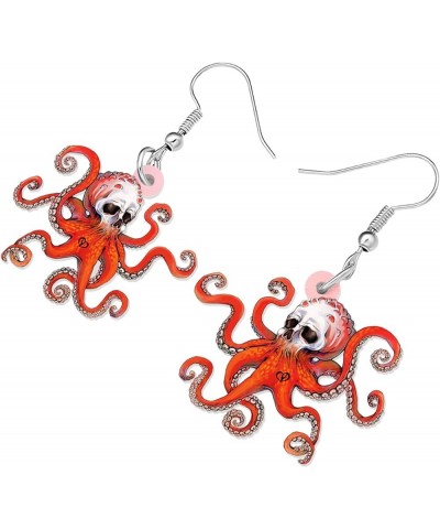 Acrylic Cute Crab Turtle Octopus Jellyfish Ocean Animals Dangle Drop Earrings for Women Girls Ocean Jewelry Gifts for Women C...