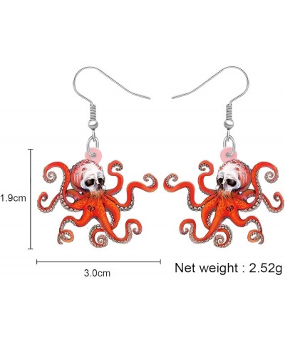 Acrylic Cute Crab Turtle Octopus Jellyfish Ocean Animals Dangle Drop Earrings for Women Girls Ocean Jewelry Gifts for Women C...