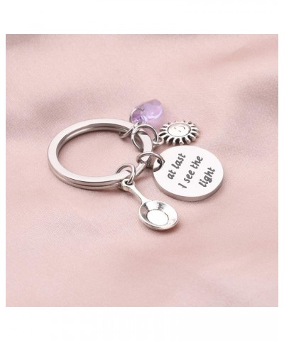 at Last I See The Light Gifts Keychain Bracelet Inspirational Gifts for Women Girls Keychain $9.00 Bracelets