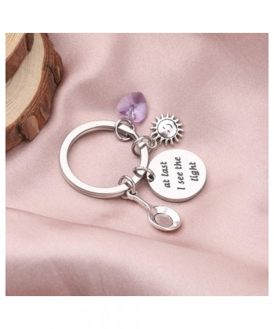 at Last I See The Light Gifts Keychain Bracelet Inspirational Gifts for Women Girls Keychain $9.00 Bracelets