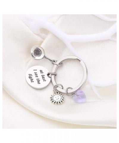 at Last I See The Light Gifts Keychain Bracelet Inspirational Gifts for Women Girls Keychain $9.00 Bracelets