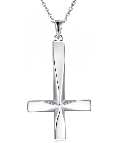 Religious Cross Pendant Necklace Sterling Silver Origami Cross Pendant Gifts for Women Men Jewelry C-Origami $20.39 Necklaces