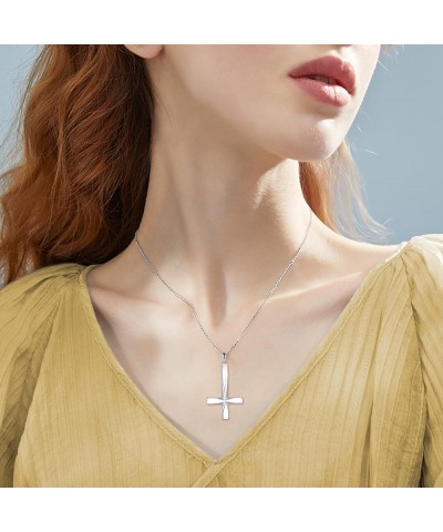 Religious Cross Pendant Necklace Sterling Silver Origami Cross Pendant Gifts for Women Men Jewelry C-Origami $20.39 Necklaces