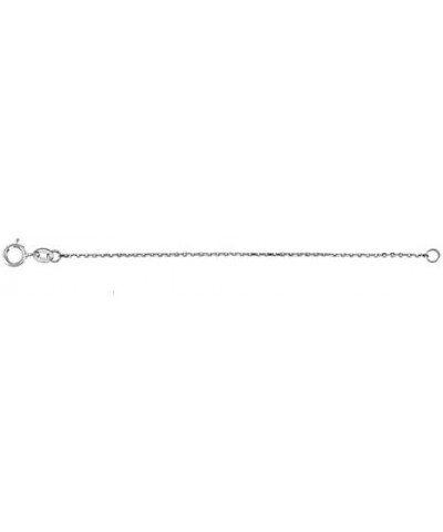 14k White Gold Diamond-Cut Solid Cable Chain Necklace 1.00mm Extender Safety Chain 5.25 Inches $56.29 Necklaces