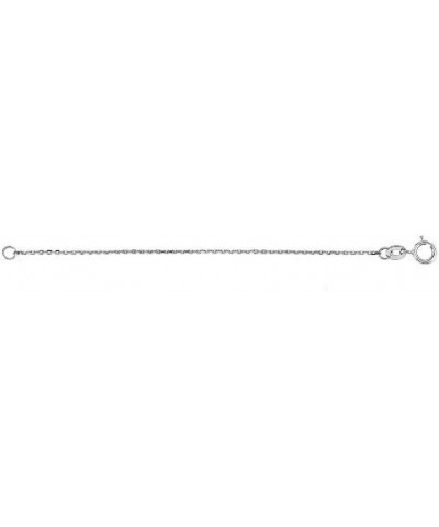 14k White Gold Diamond-Cut Solid Cable Chain Necklace 1.00mm Extender Safety Chain 5.25 Inches $56.29 Necklaces