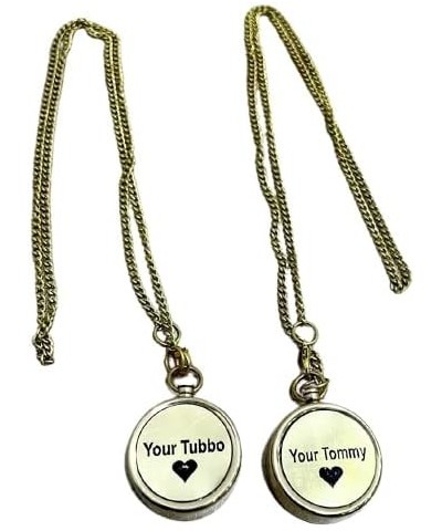 Your Tommy Your Tubbo Brass Compass Necklace Pair - Love Pendent Compass Locket $7.68 Necklaces