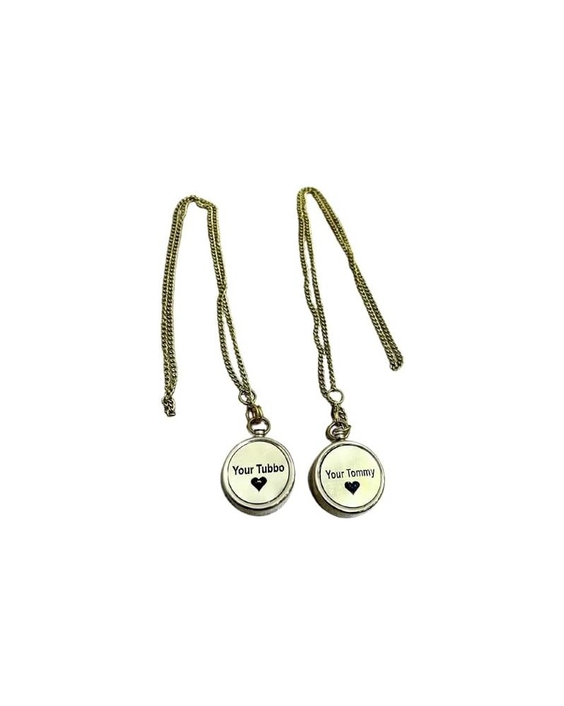 Your Tommy Your Tubbo Brass Compass Necklace Pair - Love Pendent Compass Locket $7.68 Necklaces