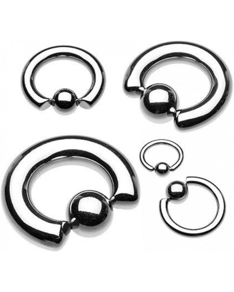 Basic Steel Captive Bead Ring 316L Surgical Steel (Sold Individually) 6g 16mm (8mm Ball) Silver $8.95 Body Jewelry