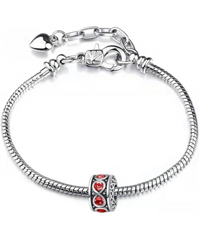 Infinity Heart Love Crystal Charm Compatible With Pandora Charms Bracelets Red $8.62 Bracelets