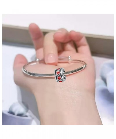 Infinity Heart Love Crystal Charm Compatible With Pandora Charms Bracelets Red $8.62 Bracelets