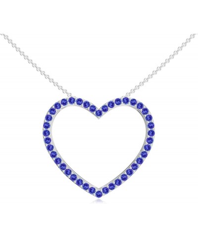 Natural Gemstone Heart Shaped Pendant for Women in Sterling Silver / 14K Solid Gold/Platinum Sterling Silver Tanzanite $33.28...