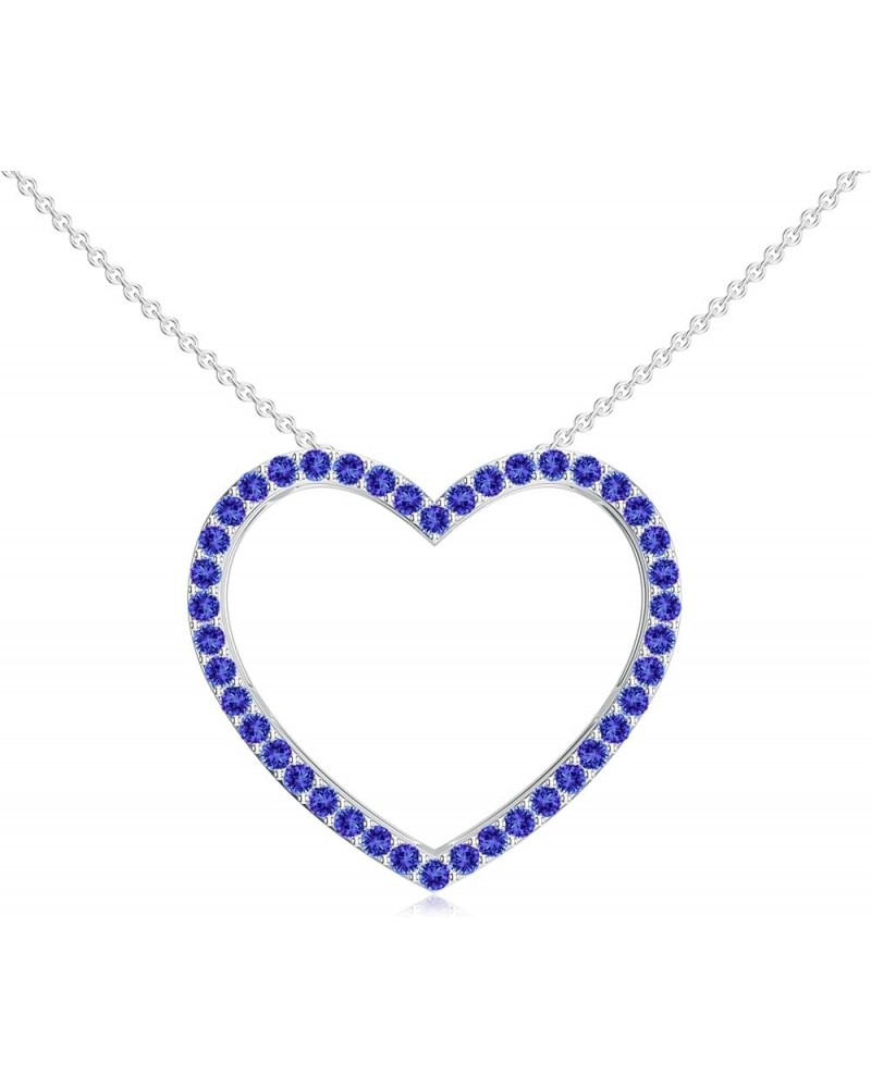 Natural Gemstone Heart Shaped Pendant for Women in Sterling Silver / 14K Solid Gold/Platinum Sterling Silver Tanzanite $33.28...