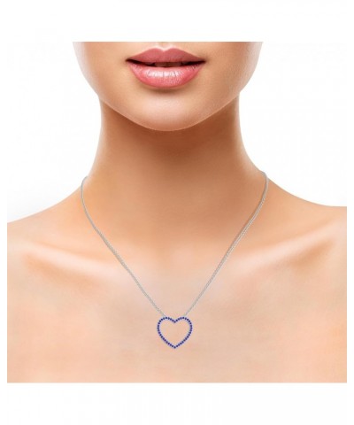 Natural Gemstone Heart Shaped Pendant for Women in Sterling Silver / 14K Solid Gold/Platinum Sterling Silver Tanzanite $33.28...