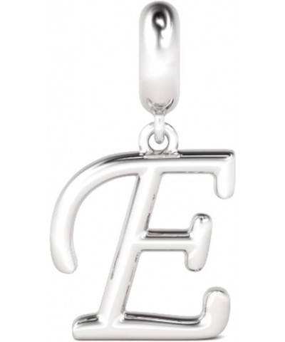 Letter A-Z Pendant Charm 925 Sterling Silver Dangling Charm Fit for Bracelet or Necklace Charm for Women Men Letter E $12.48 ...