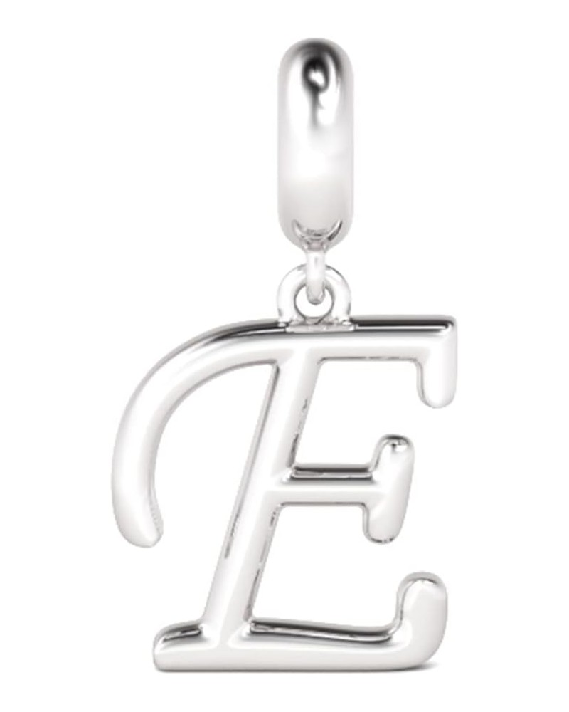 Letter A-Z Pendant Charm 925 Sterling Silver Dangling Charm Fit for Bracelet or Necklace Charm for Women Men Letter E $12.48 ...