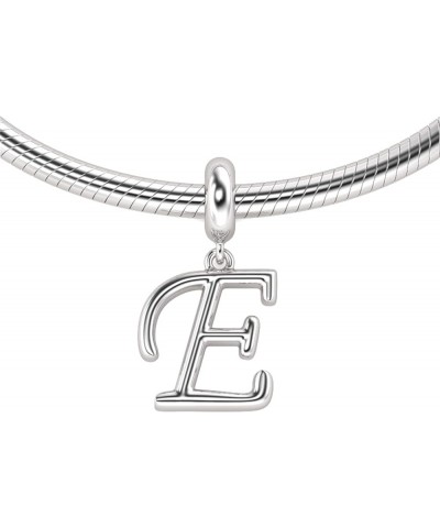 Letter A-Z Pendant Charm 925 Sterling Silver Dangling Charm Fit for Bracelet or Necklace Charm for Women Men Letter E $12.48 ...