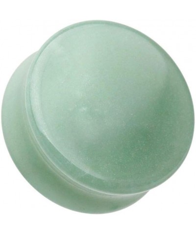 Green Jade Aventurine Natural Stone Double Flared Ear Gauge Plug 1" (25mm) $9.35 Body Jewelry