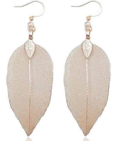 Alloy Leaf Eardrops Fashion Jewelry Dangle Drop Earrings For Women And Girls Gold $8.31 Earrings