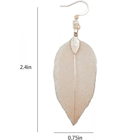 Alloy Leaf Eardrops Fashion Jewelry Dangle Drop Earrings For Women And Girls Gold $8.31 Earrings