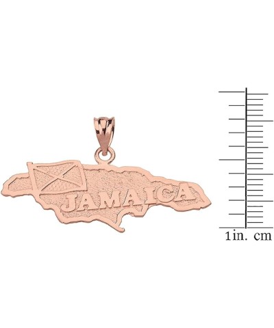 10K Yellow, White, or Rose Gold Jamaica Country Map Charm Pendant - Choice of Metal 10K Rose Gold $133.29 Necklaces