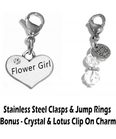 Clip On Charm, Build Your Own Bracelet, Bag, Purse, Handbag, Message, Inspirational, Keychain, Zipper Pull, Jewelry Flower Gi...