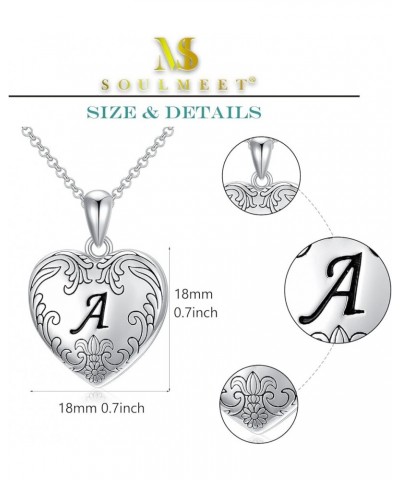 10K 14K 18K Solid White Gold/Plated Gold Locket Cameo Initial Heart Locket Necklace That Holds Pictures Personalized Photo Lo...