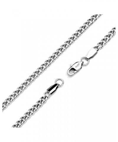 Stainless Steel Chain Necklace Silver for Men Women 16" - 30 3.8mm Curb Link $11.19 Necklaces