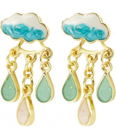 Cloud Earrings for Women Girls Rain Drop Earrings Weather Raindrop Dangle Earrings Party Gifts Cloud Earrings $7.66 Earrings