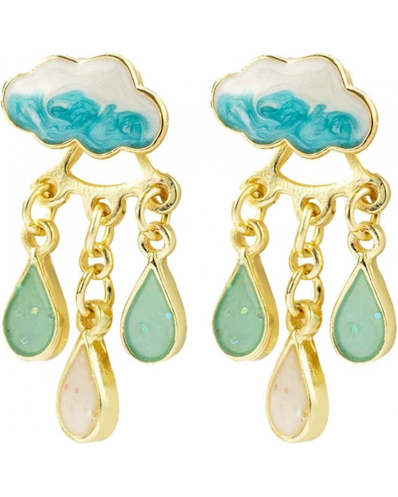 Cloud Earrings for Women Girls Rain Drop Earrings Weather Raindrop Dangle Earrings Party Gifts Cloud Earrings $7.66 Earrings