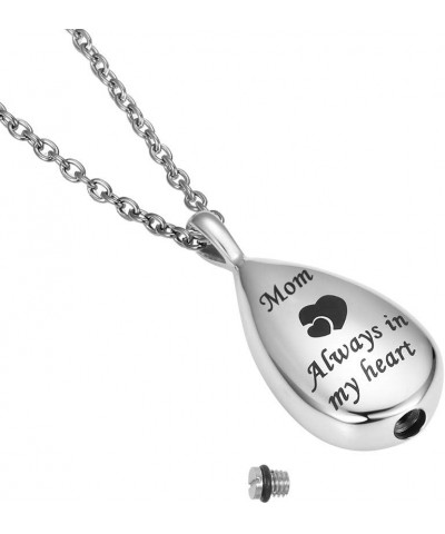 Cremation Urn Necklace for Ashes Urn Jewelry Always in My Heart Memorial Pendant with Fill Kit Mom $9.85 Necklaces