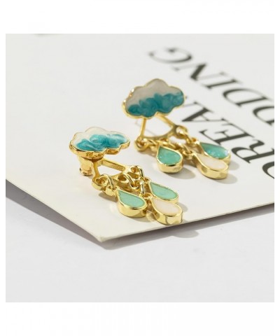 Cloud Earrings for Women Girls Rain Drop Earrings Weather Raindrop Dangle Earrings Party Gifts Cloud Earrings $7.66 Earrings