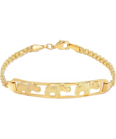 18K Gold Plated Elephant Bracelets Elephant Gifts For Women Elephant Jewelry Gold $9.17 Bracelets