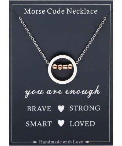 Initial Necklaces in Morse Code for Women Girls Teen Morse Code Alphabet Letters Name Necklace Gift for Her F $10.07 Necklaces