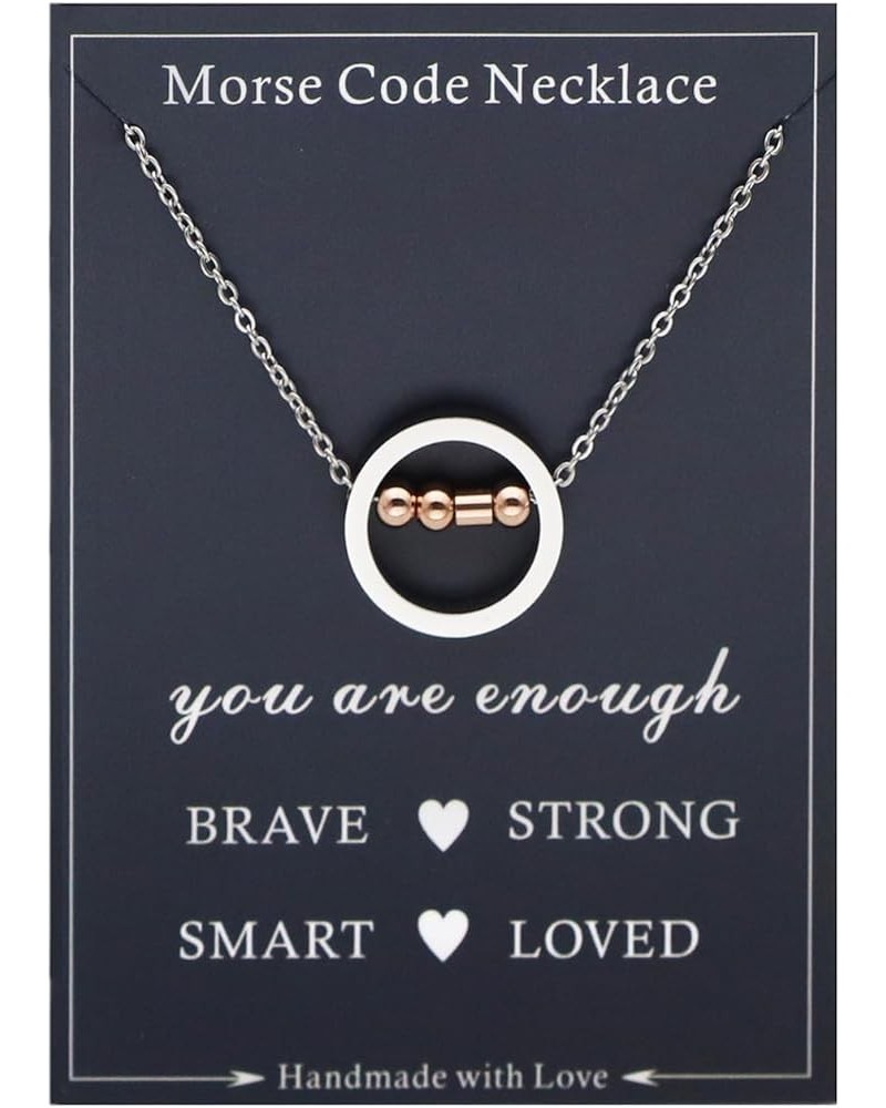 Initial Necklaces in Morse Code for Women Girls Teen Morse Code Alphabet Letters Name Necklace Gift for Her F $10.07 Necklaces